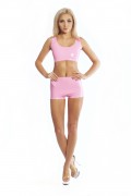 Белье из латекса розовое