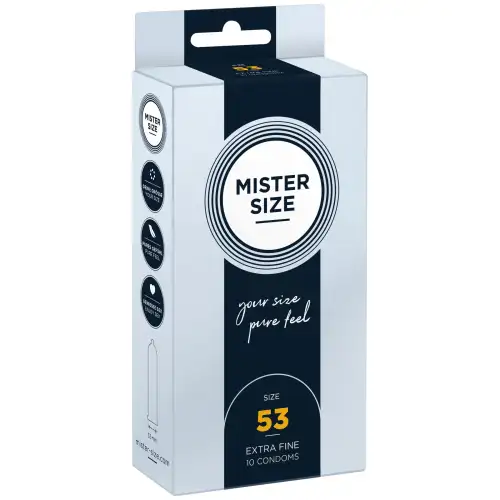 Презервативы Mister Size - pure feel - 53 (10 condoms), толщина 0,05 мм photo 1