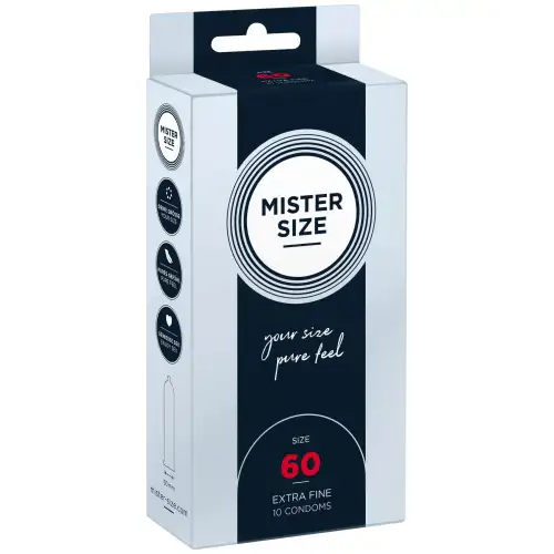 Презервативы Mister Size - pure feel - 60 (10 condoms), толщина 0,05 мм photo 1