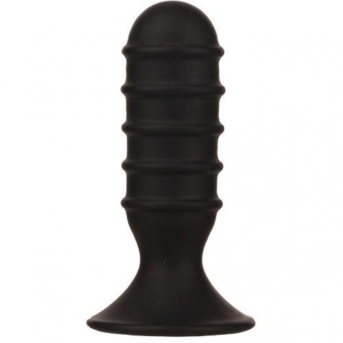 Анальная пробка Menzstuff Ribbed Torpedo Dong 4inch, черная photo 1