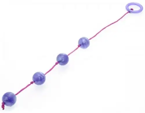 Анальные шарики CRYSTALLINE BEADS PURPLE MEDIUM photo 1