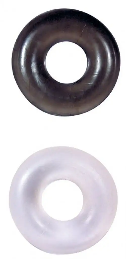 Эрекционные кольца STUD RINGS WHITE/BLACK photo 1