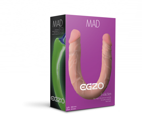 Фаллоимитатор двухстонний Egzo DL002F 46х4,5 см. photo 1