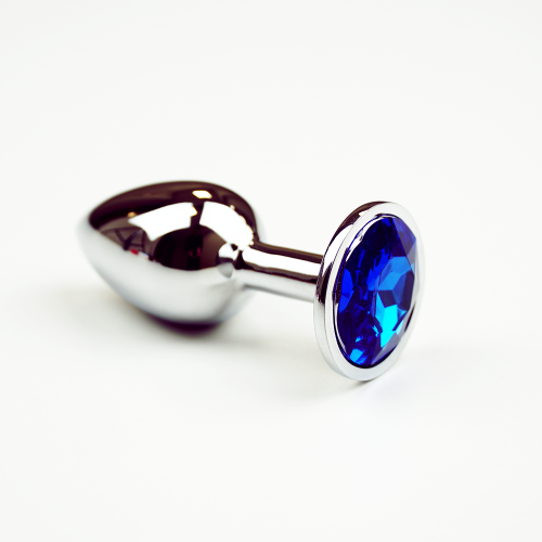 Маленькая анальная пробка с кристаллом 7,5смХ2,7см photo 1