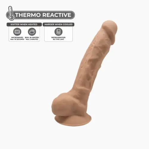 Фаллоимитатор SilexD Johnny Caramel (MODEL 1 size 7in), двухслойный, силикон+Silexpan, диаметр 3,8см photo 1