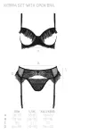 Комплект Passion KERRIA SET WITH OPEN BRA black S/M - ECO Passion photo 5