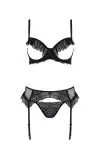 Комплект Passion KERRIA SET WITH OPEN BRA black S/M - ECO Passion photo 3