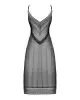 Полупрозрачная длинная сорочка Obsessive Estiqua chemise M/L, черный, ассиметричный крой photo 6