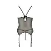 Корсет с пажами MELANIA CORSET black L/XL - Passion, трусики, полупрозрачный photo 4