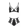 Комплект из эко-кожи Passion Tamaris Set black L/XL, бюстгальтер и трусики photo 3