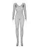 Сетчатый бодистокинг с длинным рукавом Obsessive Bodystocking N109 black S/M/L, черный, комбинезон photo 3