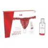 Набор Intt BRAZILIAN PANTY RED: трусики на завязках S-XL с жемчужным кольцом + клубничный лубрикант photo 2