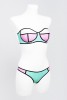 Разноцветный купальник из латекса с контрастной окантовкой Latex Multi Color Swimsuit photo 2