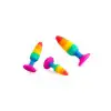 Силиконовая анальная пробка Wooomy Hiperloo Silicone Rainbow Plug M, диаметр 2,9 см, длина 11 см photo 5