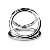 Тройное эрекционное кольцо Sinner Gear Unbendable - Triad Chamber Metal Cock and Ball Ring - Large photo 3