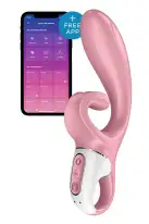 Смарт вибратор кролик Satisfyer Hug Me Pink, 2 мотора, диаметр 4,2см, широкая клиторальная часть photo 1