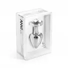 Анальная страза Diogol Anni round stainless steel с кристаллом Сваровски, 25 мм photo 2