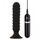 Анальный вибромассажер Menzstuff Ribbed Torpedo Vibr. 6inch, черный photo 1