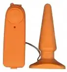 Анальный вибратор FUNKY VIBATING BUTTPLUG ORANGE photo 1