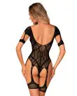 Нейлоновый бодистокинг с имитацией гартер Obsessive Bodystocking G334 S/M/L, black, с доступом photo 2