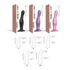 Насадка для страпона Strap-On-Me DILDO PLUG CURVY ROSE DRAGEE METALLIC - M photo 3