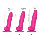 Реалистичный фаллоимитатор Strap-On-Me Sliding Skin Realistic Dildo Fuchsia - S, эффект подвижной  photo 3