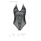 Боди с ажурным декором и открытым шагом Ursula Body black L/XL — Passion photo 5