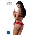 Комплект белья CHERRY SET OpenBra red XXL/XXXL - Passion Exclusive: открытый лиф, трусики-юбочка photo 2