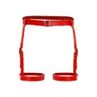 Сексуальные гартеры Art of Sex - Gwen из натуральной кожи, размер XS-2XL, цвет красный photo 2