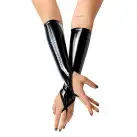 Виниловые миттинки Art of Sex - Lora короткие, размер S, цвет черный photo 2