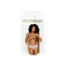 Трусики-бразилиана Penthouse Adore Me M/L White, цветочное кружево, с тонкими ремешками и бантиками photo 3