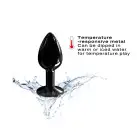 Металлическая анальная пробка с украшением в виде кристалла Dorcel - Diamond Plug BLACK S photo 4