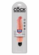 Вибромассажер King Cock 7 Vibr Stiffy Flesh 21,6х4,4 см. photo 3