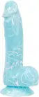Светящийся в темноте фаллоимитатор ADDICTION - LUKE - 7.5" - BLUE G.I.D. /W PB, 19 см, силикон photo 2