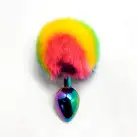 Анальная пробка Wooomy Filippi L, с пушистым хвостиком, диаметр 4 см, длина 9 см. photo 2