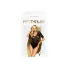 Боди Penthouse All The Way S/L Black, открытая спинка, рукава, низ в виде высоких трусиков танга photo 3