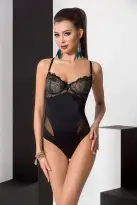 Сексуальное боди Passion Exclusive FLORIS BODY черное photo 1