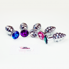 Ребристая анальная пробка, металл – 7смХ2.7см (1 шт.) photo 3