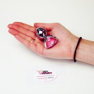 Металлическая анальная пробка сердечко, 7смХ2.8см (1шт.) photo 12